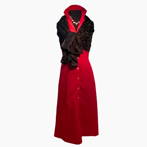 Vintage Max Mara Classic red linen dress for your holiday vacation or anytime! - Picture 3 of 7